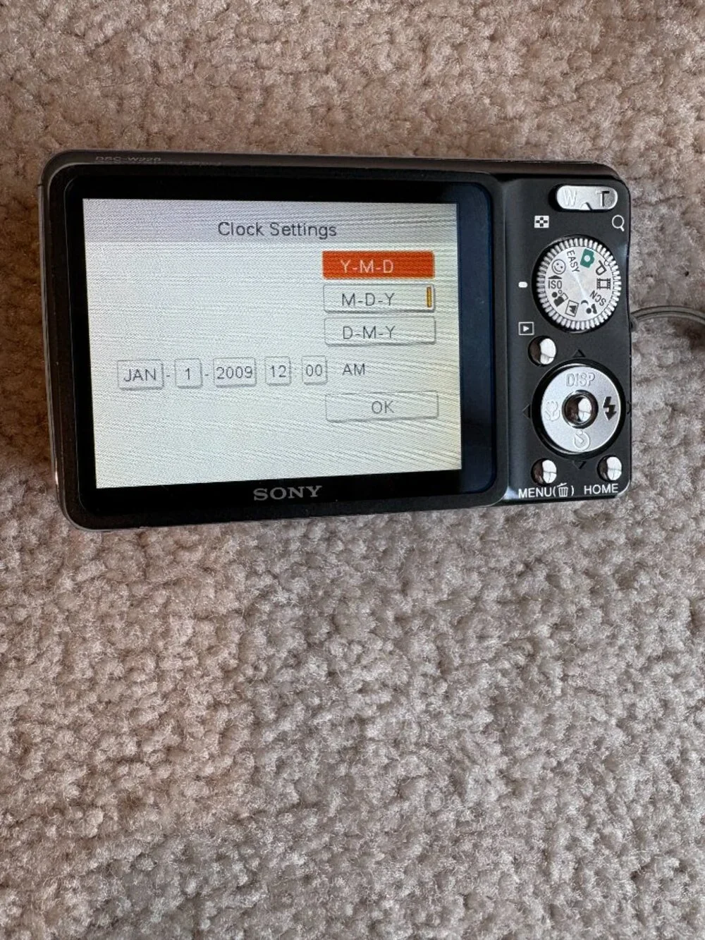 Sony Cyber-shot Digital Camera DSC-W220 Black Tested 12.1 MP 4X Zoom